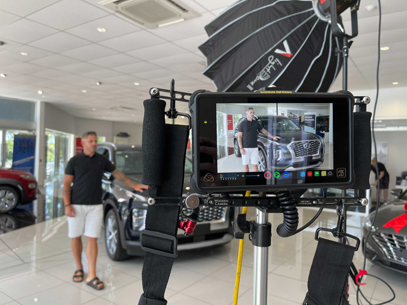 Filming of car — Video Production Services in Toowoomba