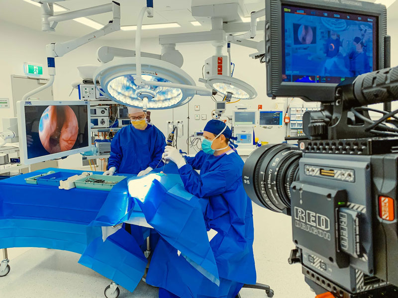 Filming medical surgery — Video Production Services in Toowoomba